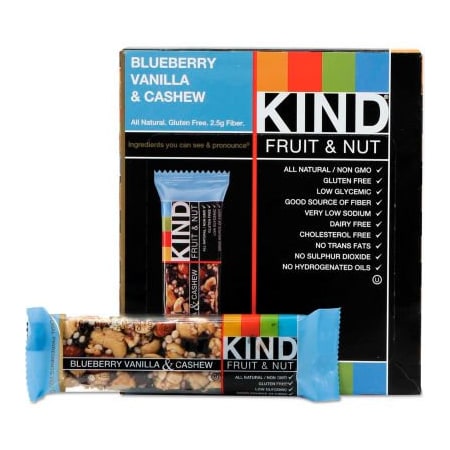 Kind KIND Fruit and Nut Bars, Blueberry Vanilla and Cashew, 1.4 oz. Bar, 12/Box 18039